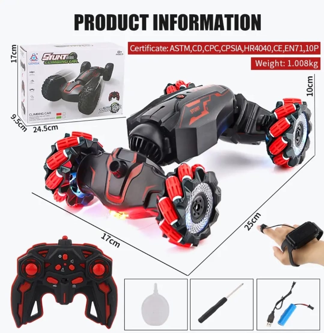 Rotax 360 – Carro a Control Remoto con Banda-Manilla y Sensor en la Mano