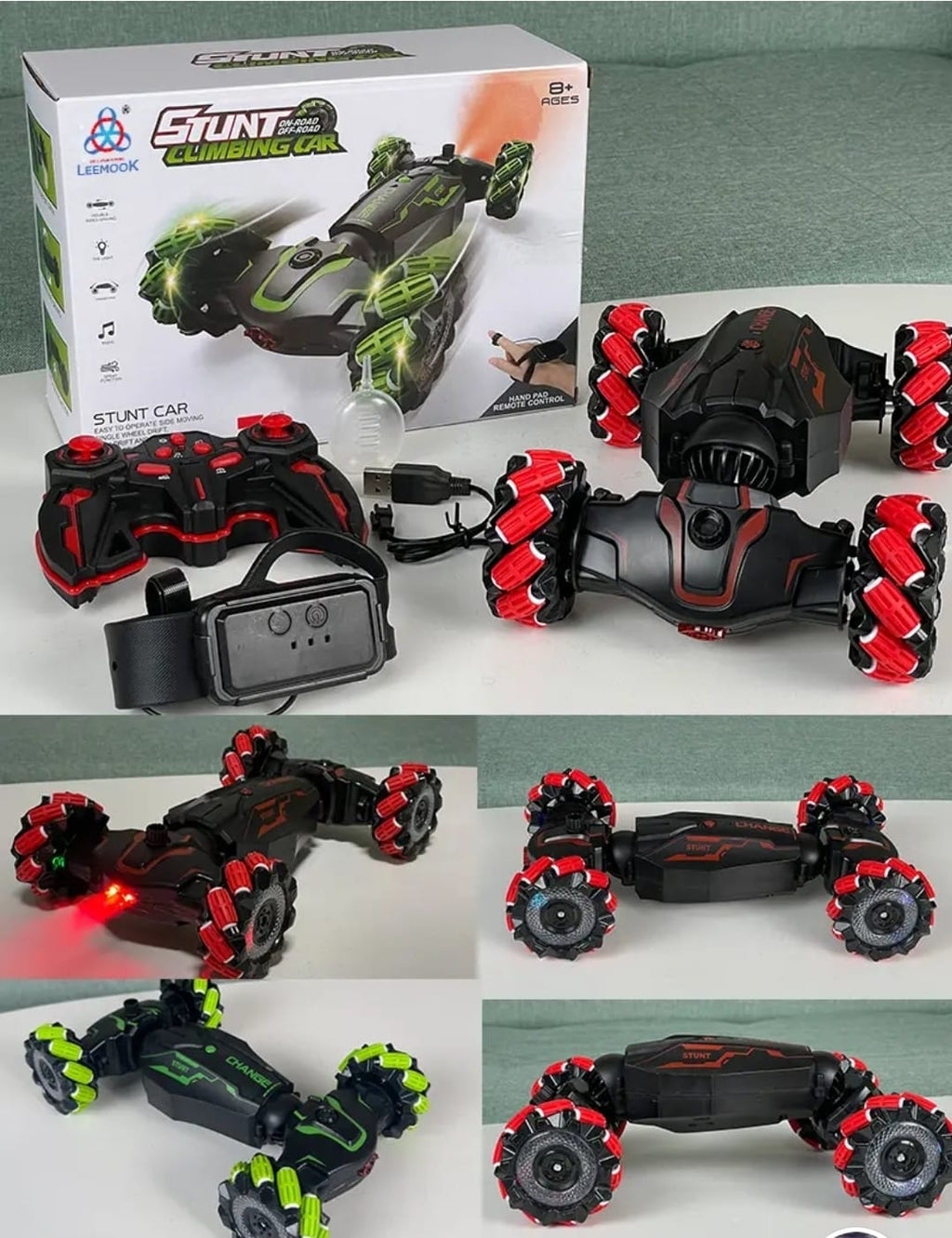 Rotax 360 – Carro a Control Remoto con Banda-Manilla y Sensor en la Mano